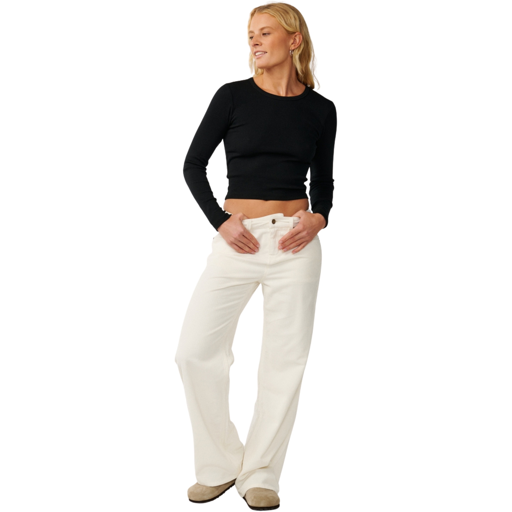 2026 Rip Curl Womens Aggie Cord Relaxed Pant 070WPA - Bone